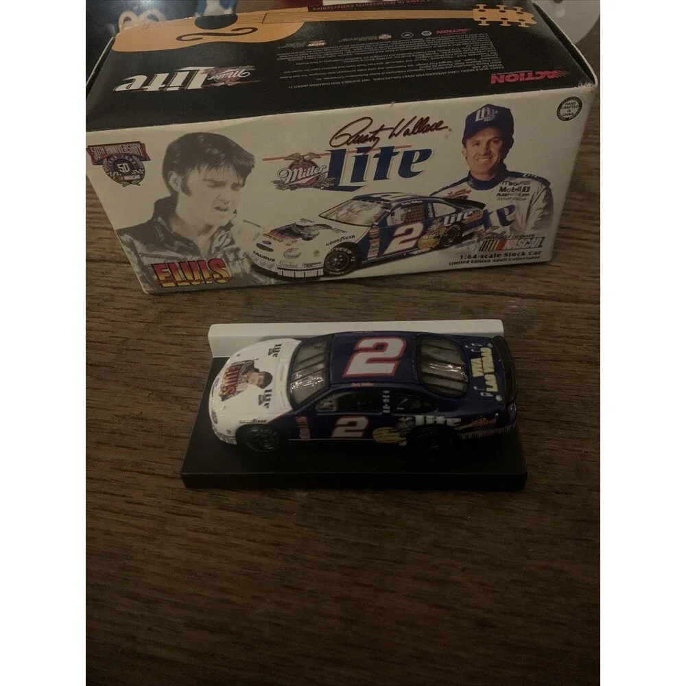 1998 Rusty Wallace Elvis Action 1:64 Ford Taurus #2 Miller Lite Nascar Diecast